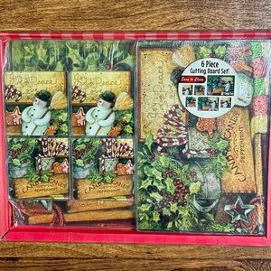 Happy Holiday Collection • Susan Winget • Snowman •6 Piece Cutting Board/Coaster